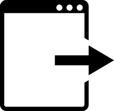 Open Website Window With Arrow To The Left Outline Icon Svg Set, Free Vectors File